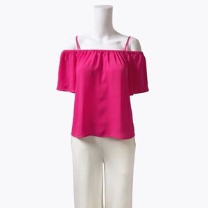 J. Crew Off The Shoulder Pink Blouse